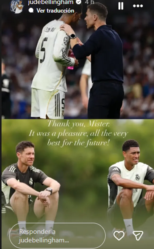 La historia con la que Bellingham se despidió de Xabi Alonso.