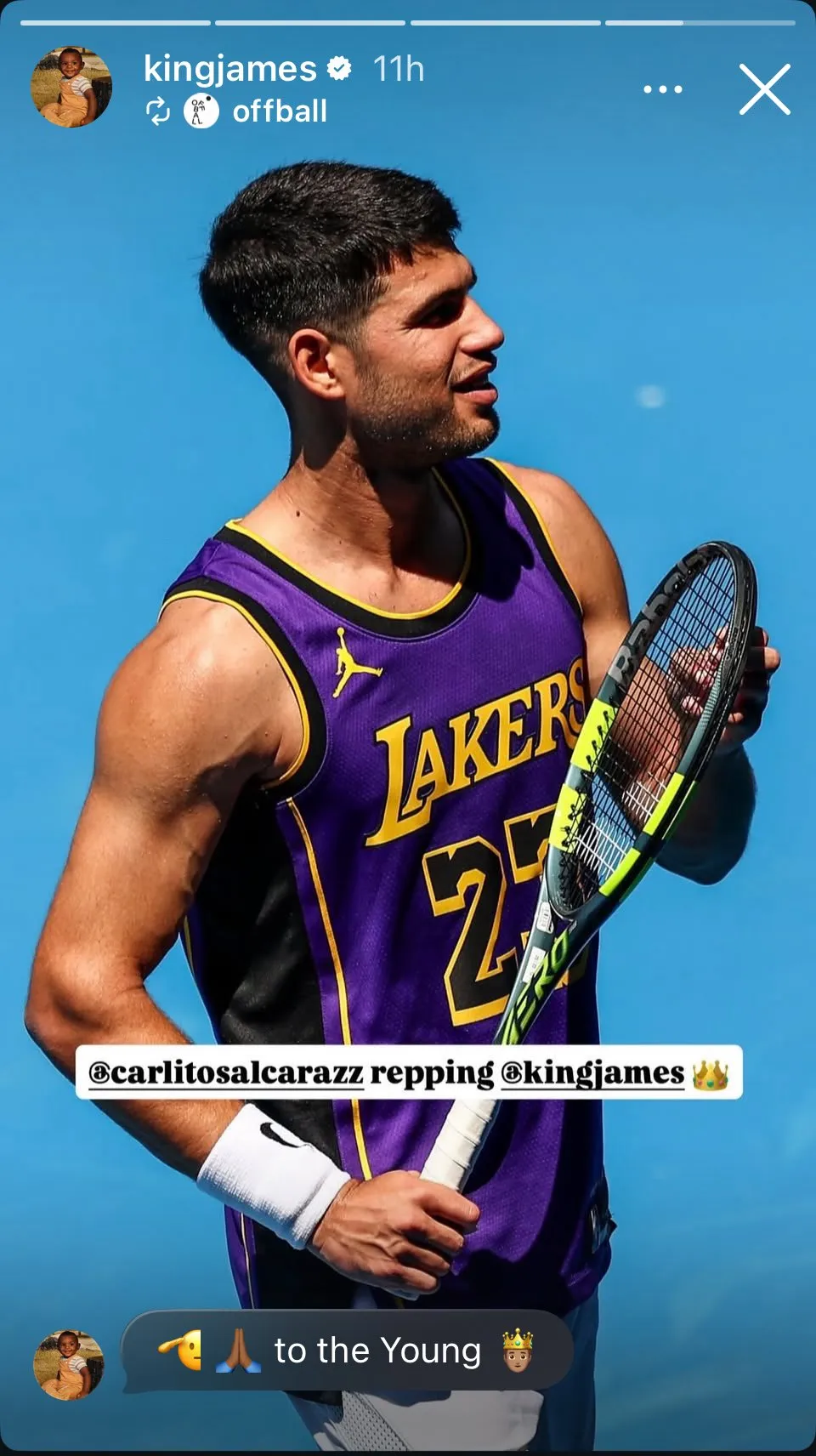 La respuesta de LeBron James tras el “homenaje” de Alcaraz.