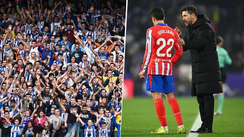 Los hinchas de Deportivo La Coruña le cantaron a Giuliano Simeone que el Cholo no es su padre durante el partido por los Octavos de Final de la Copa del Rey.