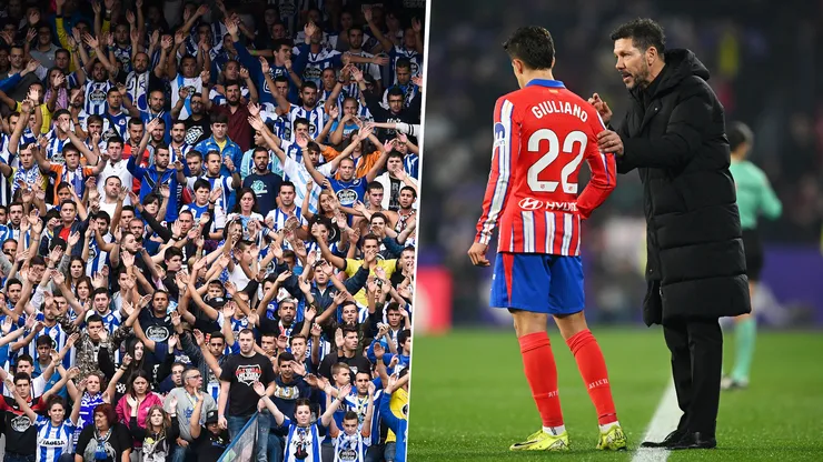 Los hinchas de Deportivo La Coruña le cantaron a Giuliano Simeone que el Cholo no es su padre durante el partido por los Octavos de Final de la Copa del Rey.