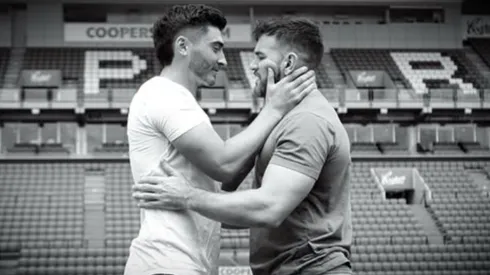 Joshua Cavallo y su pareja Leighton Morrell