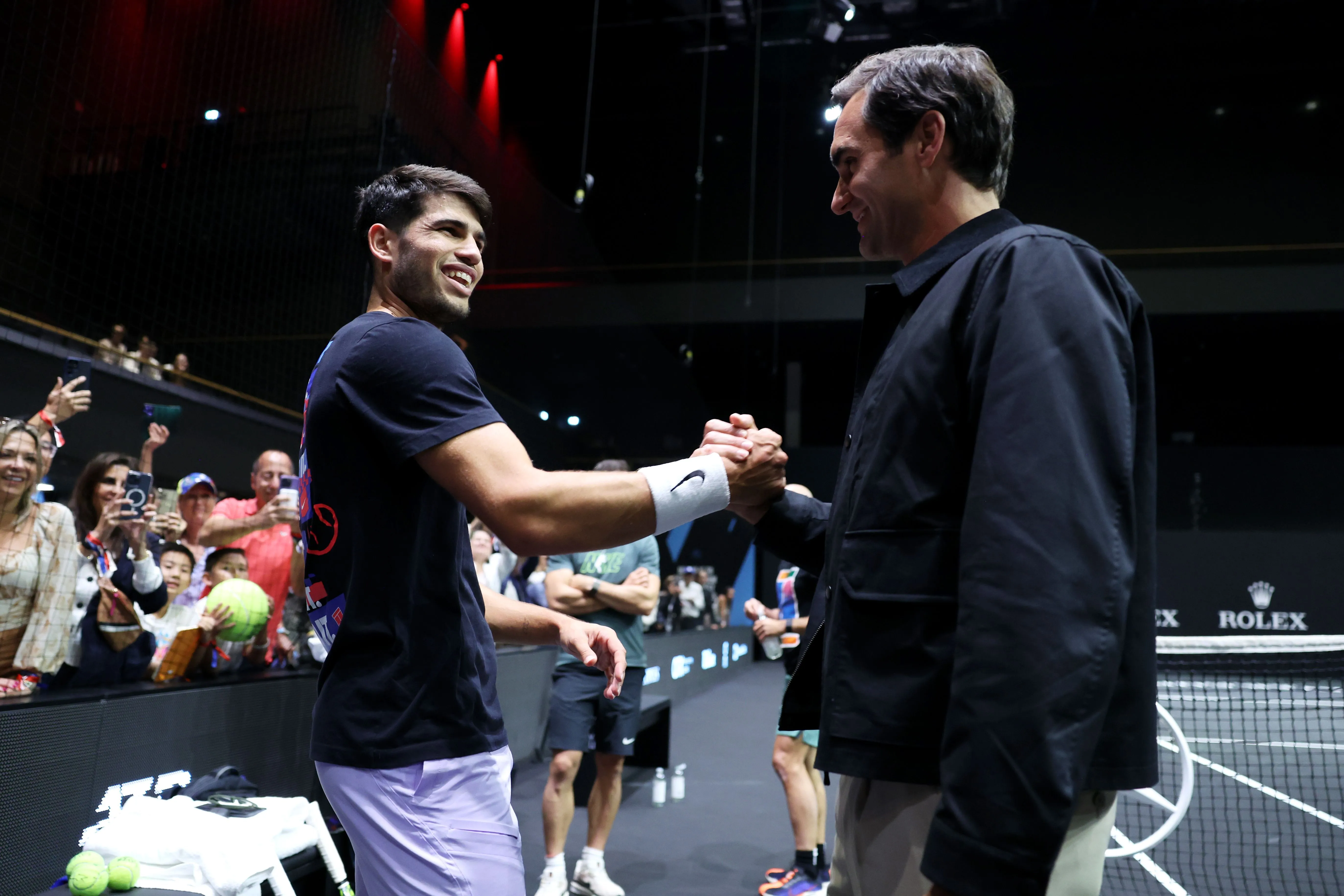 Alcaraz y Federer en 2024. (Foto: Getty).