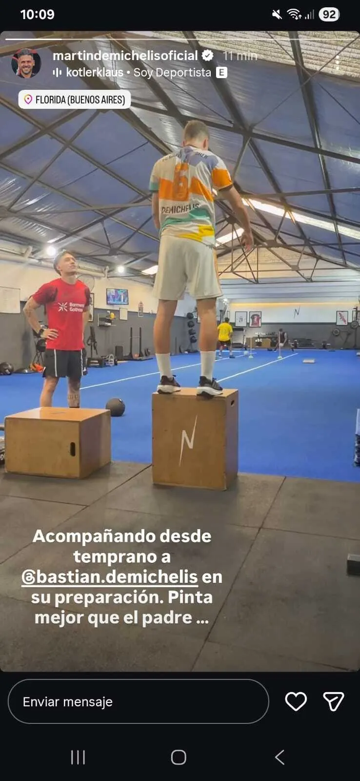 La historia de Martín Demichelis elogiando a Bastian.