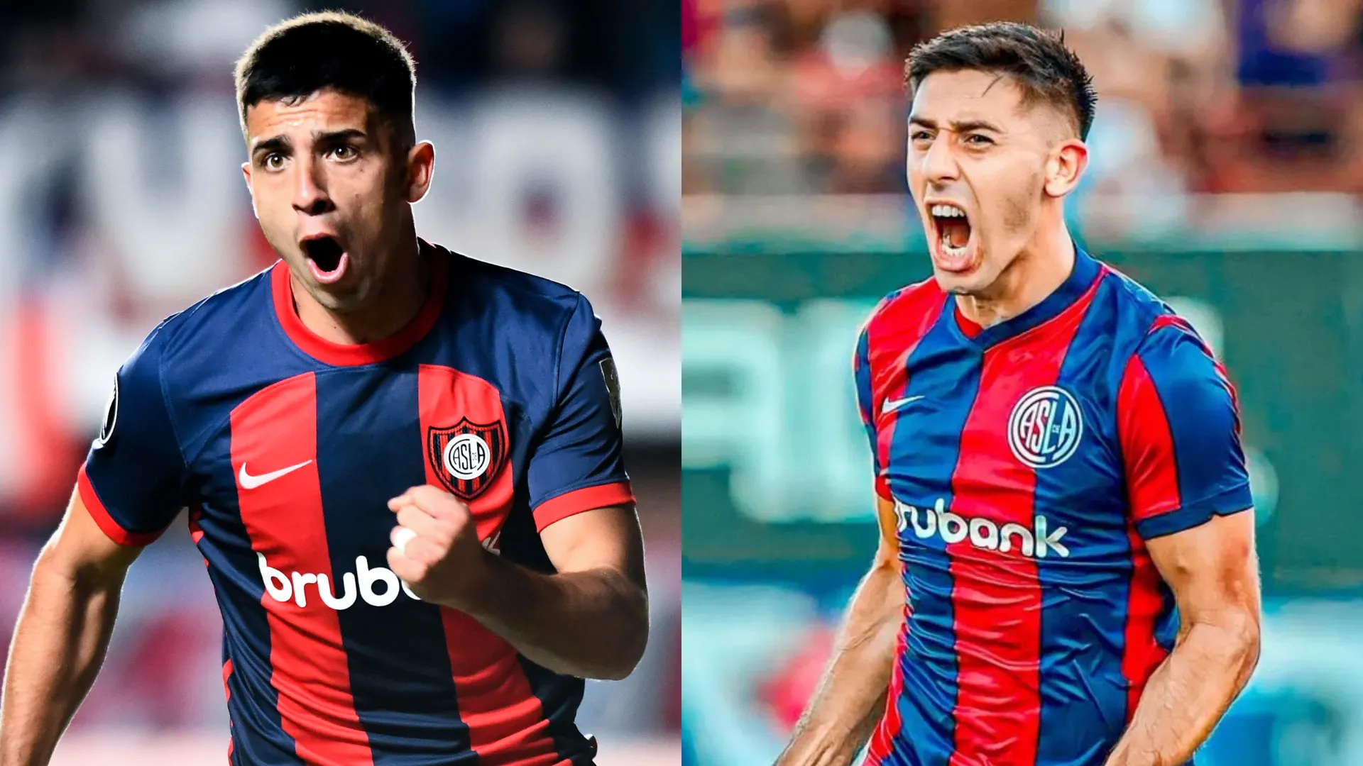 Alexis Cuello y Gastón Hernández, futbolistas de San Lorenzo.