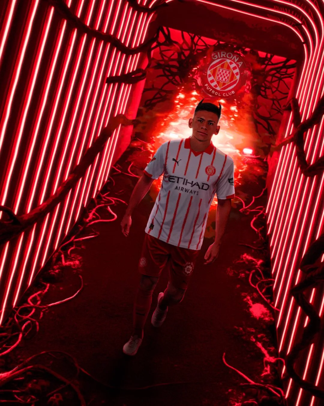 Echeverri fue presentado en Girona. (Foto: Prensa Girona).