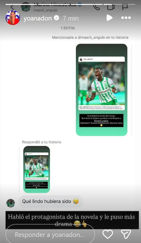 La respuesta de Hinestroza a una periodista hincha de Boca