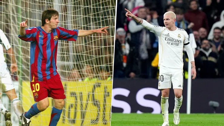 Franco Mastantuono quedó segundo en la tabla de los jugadores argentinos más jóvenes en marcar en la UEFA Champions League.
