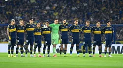 Los futbolistas de Boca Juniors en La Bombonera.