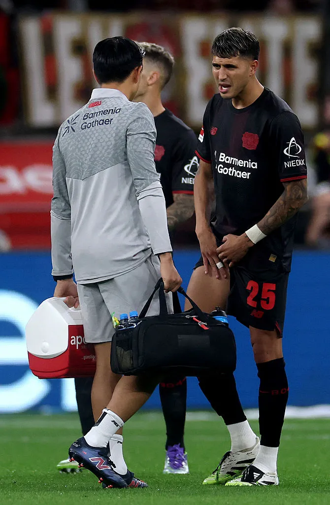 Exequiel Palacios volvió después de operarse y perderse 133 días de juego. (Getty)