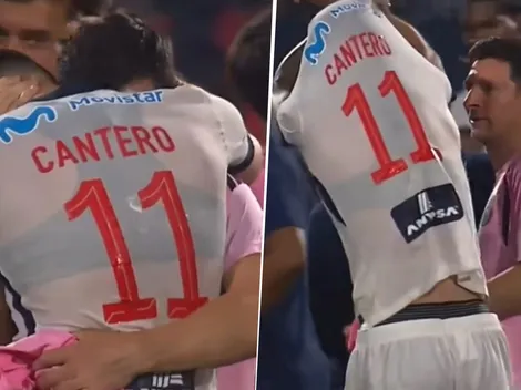 La emoción hasta las lágrimas de Alan Cantero al intercambiar su camiseta con Lionel Messi