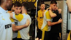 Entre lágrimas, Aaron Anselmino se despidió de sus compañeros del Borussia Dortmund.