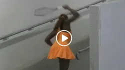 Coco Gauff en zona de vestuarios