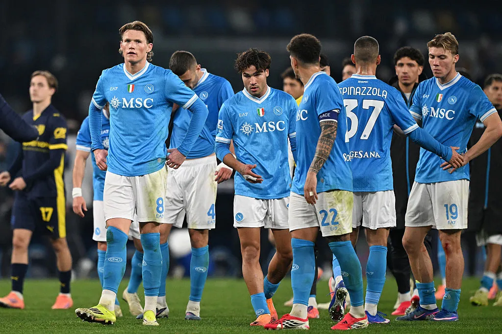 El Napoli se está quedando afuera de la siguente fase de la Champions League. (Getty)