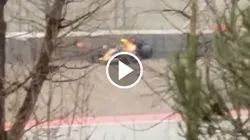 Isack Hadjar chocó en los test de Barcelona.