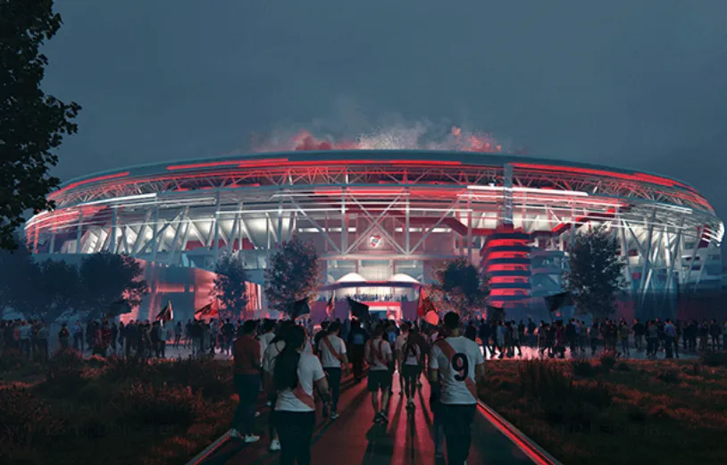 River presentó una proyección de cómo quedará el Monumental techado. (Foto: Prensa River).