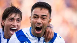 El lateral derecho celebra el tanto de Vélez para ganarle a Talleres.