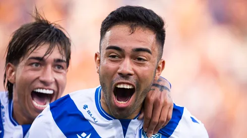 El lateral derecho celebra el tanto de Vélez para ganarle a Talleres.