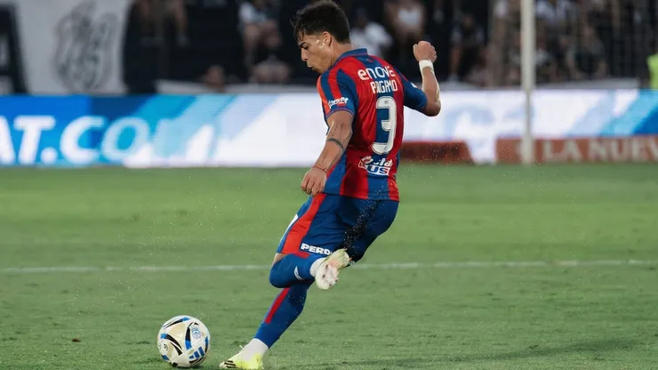 Teo Rodríguez Pagano en acción frente a Gimnasia.