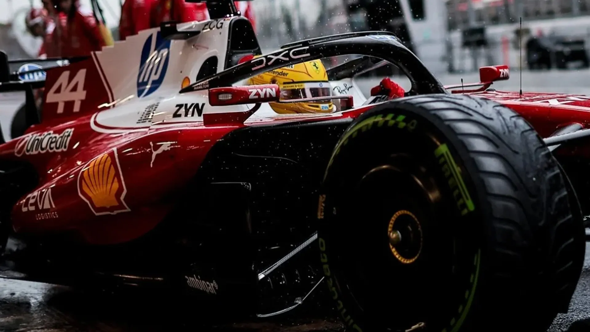 Las Ferrari salieron a girar el día de lluvia en Barcelona. (Prensa Ferrari)