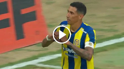 El festejo de Di María tras su golazo.