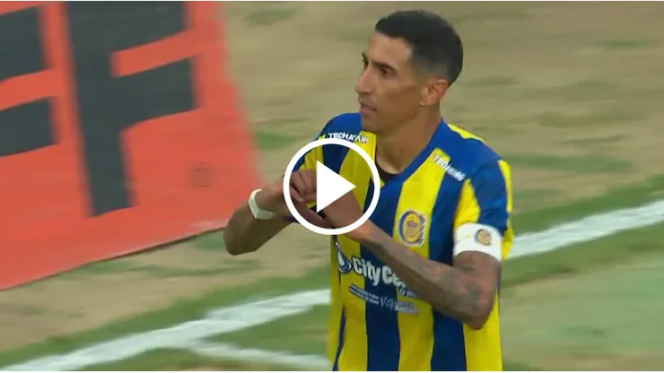 El festejo de Di María tras su golazo.