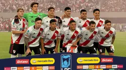 Los once titulares de River ante Gimnasia.