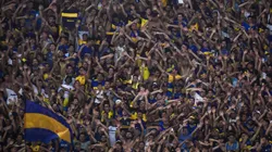 La hinchada de Boca en el duelo ante Deportivo Riestra.