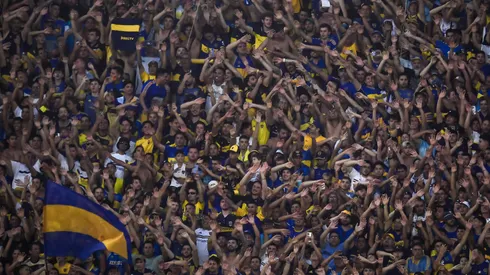 La hinchada de Boca en el duelo ante Deportivo Riestra.
