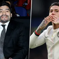 La dedicatoria de Enzo Fernández a Diego Maradona tras su gol al Napoli