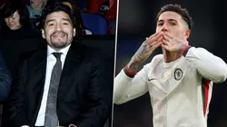 Enzo Fernández le dedicó su gol en el Napoli 2 - Chelsea 3 por Champions League a Diego Maradona.