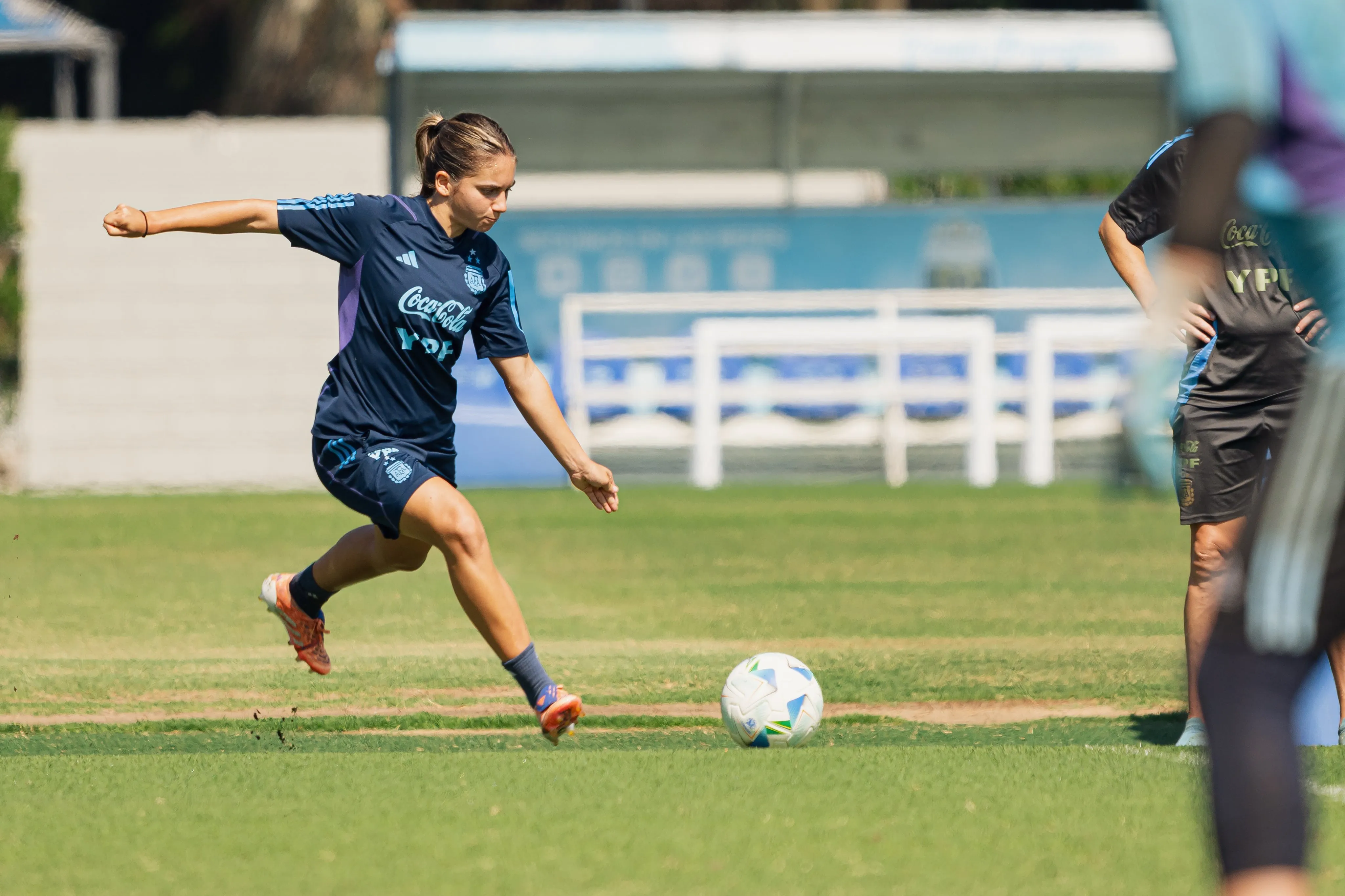 Argentina se preparó en el predio de Ezeiza. Foto AFA.