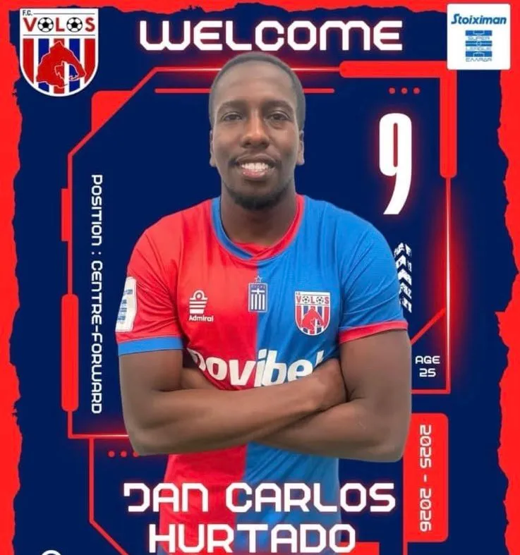 Jan Hurtado fue presentado como refuerzo de Volos. (Press Volos)