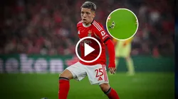 Gianluca Prestianni recibió una dura patada festejando el gol de su equipo.