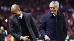 Pep Guardiola y José Mourinho durante uno de sus tantos enfrentamientos como entrenadores.