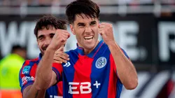Gregorio Rodríguez celebra el gol de San Lorenzo ante Central Córdoba.