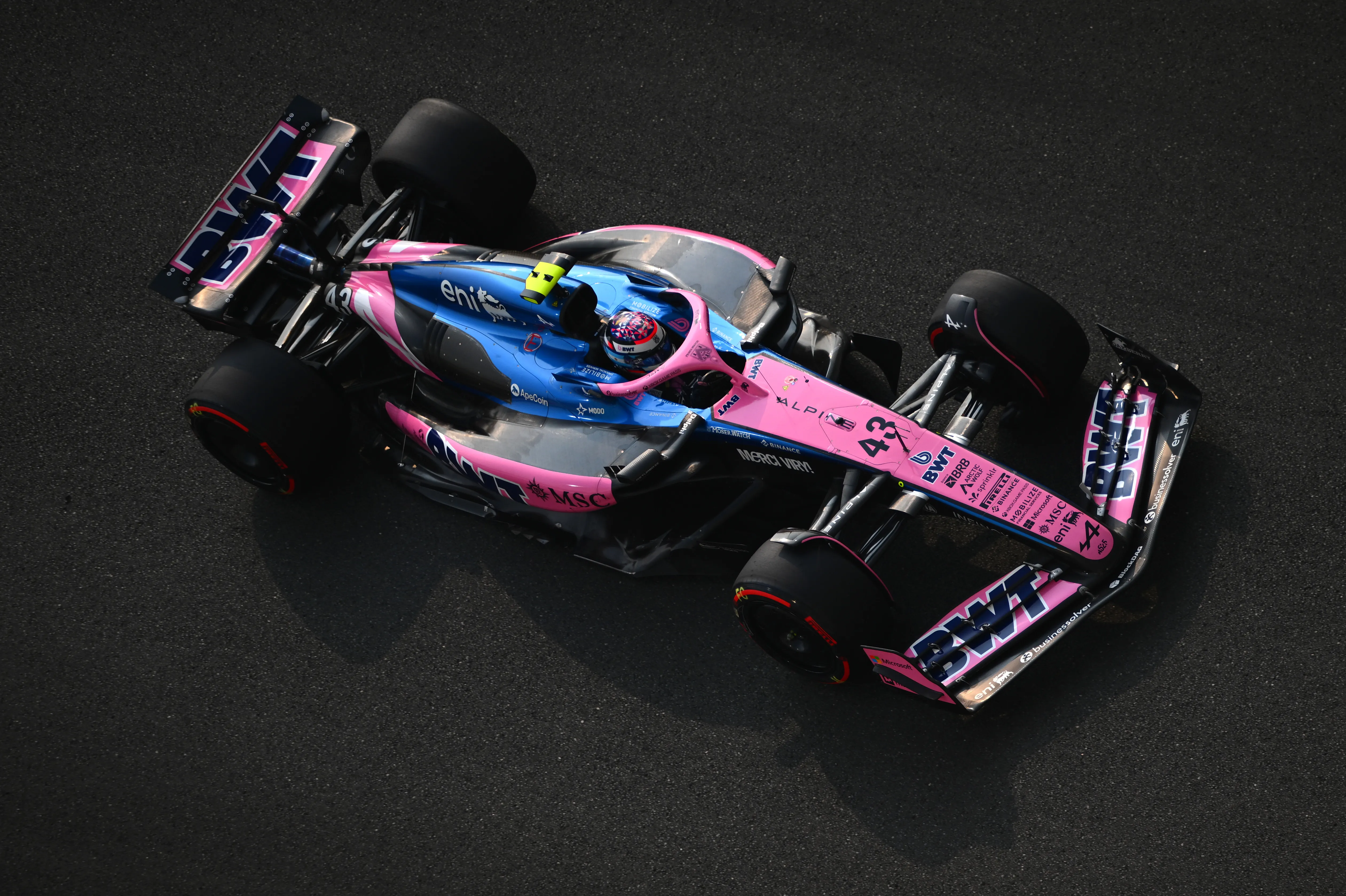 Colapinto con el 43 en su monoplaza. (Foto: Getty).