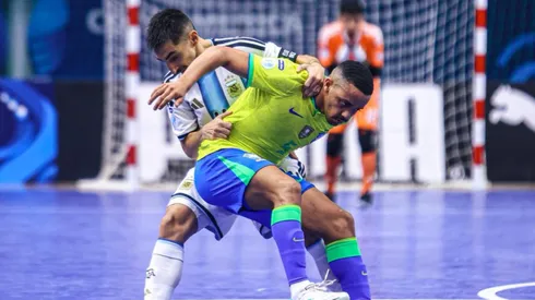 Argentina ante Brasil en la Copa América.
