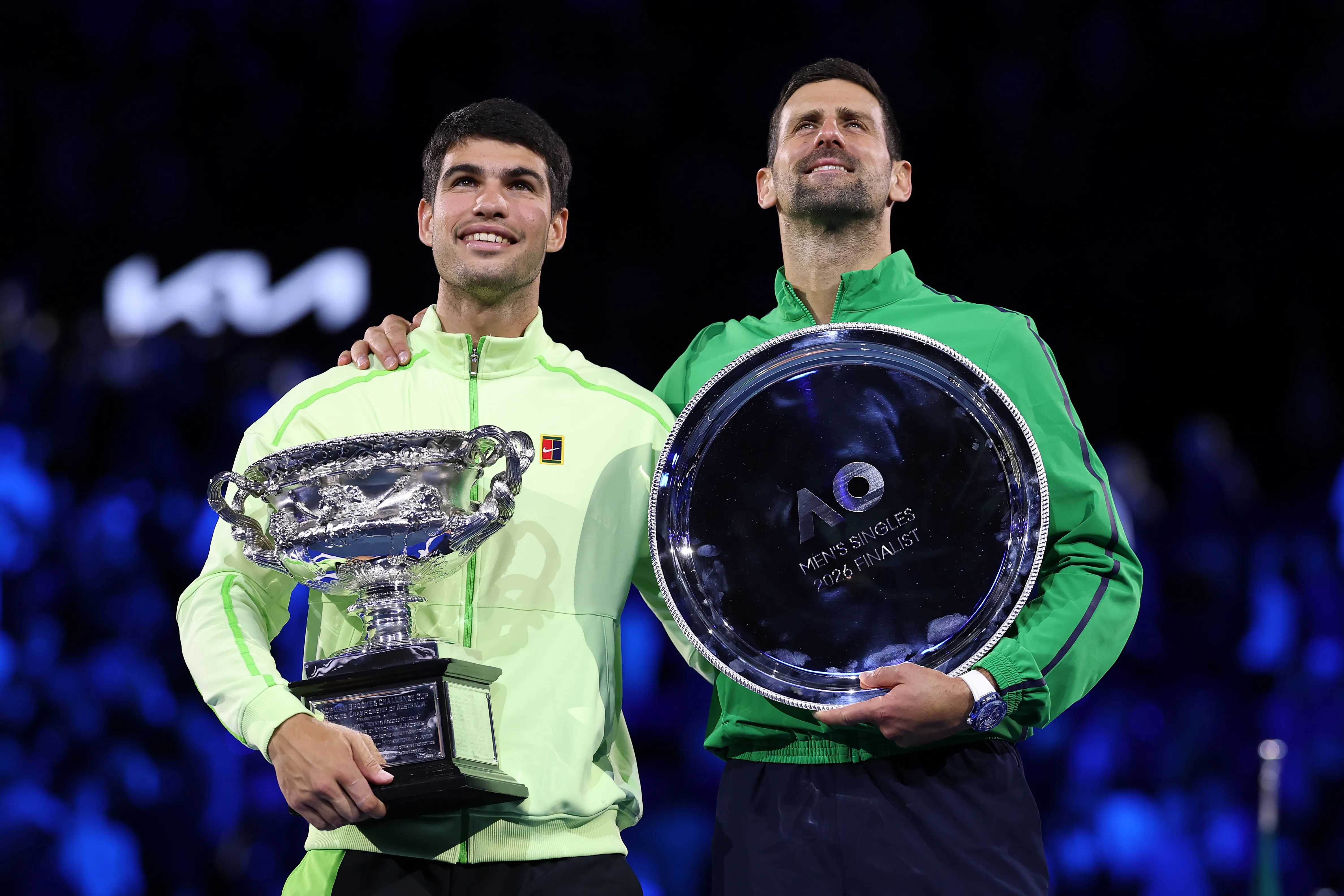 Alcaraz y Djokovic. (Foto: Getty).