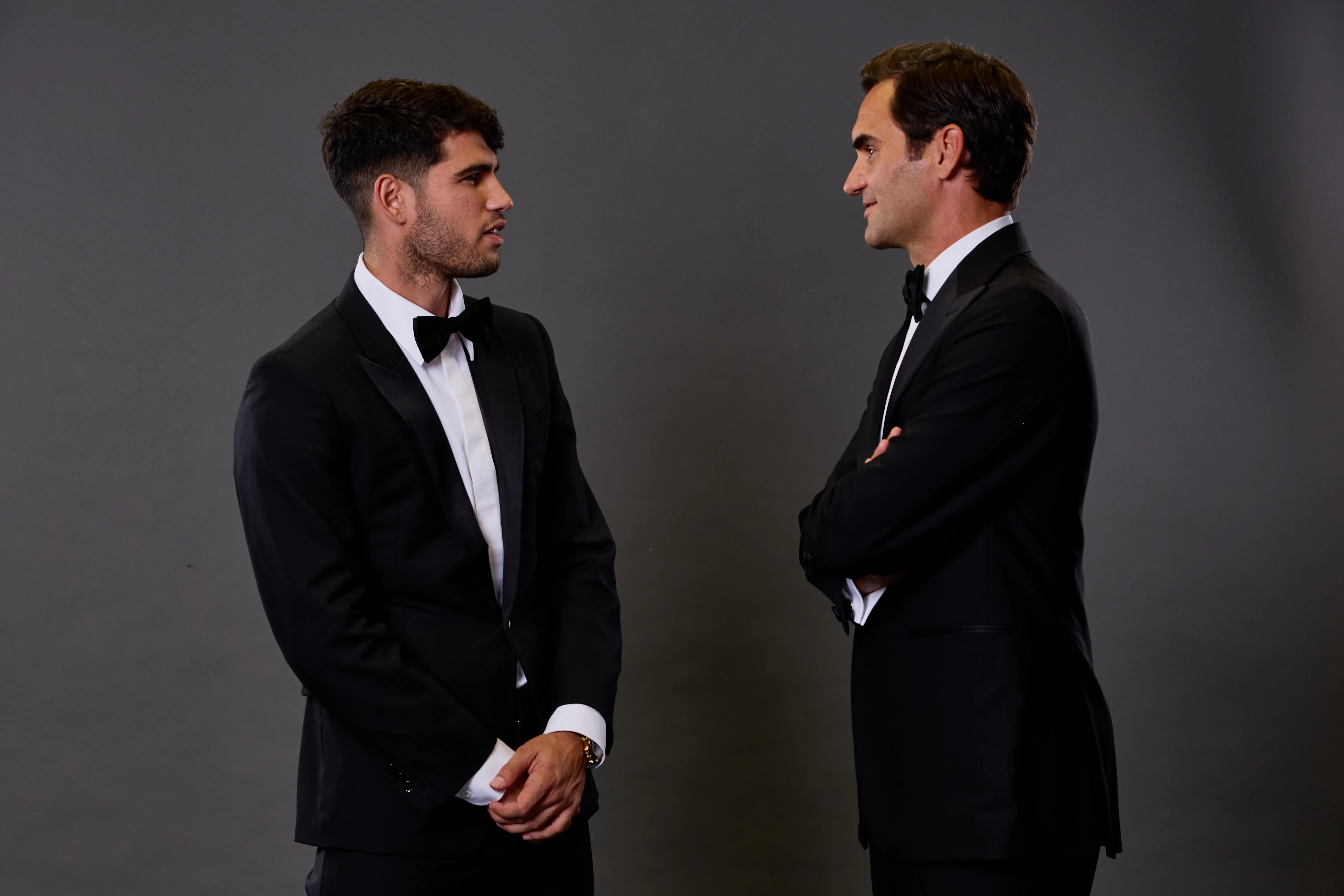 Alcaraz y Federer. (Foto: Getty).