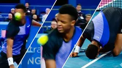 Falló un intento de volea, la pelota golpeó su ojo y protagonizó la lesión más insólita del tenis