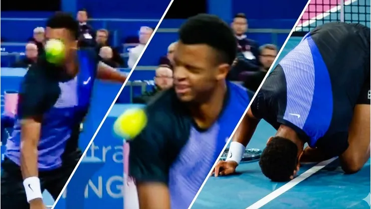 Falló un intento de volea, la pelota golpeó su ojo y protagonizó la lesión más insólita del tenis