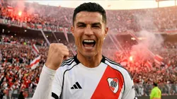 Cristiando Ronaldo con la camiseta de River, un sueño que los hinchas intentan hacer realidad.