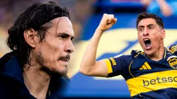 Edinson Cavani y Miguel Merentiel entrenaron a la par.