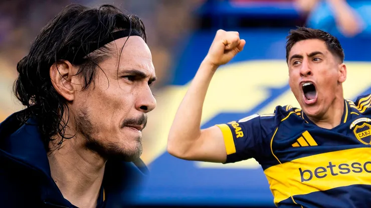 Edinson Cavani y Miguel Merentiel entrenaron a la par.