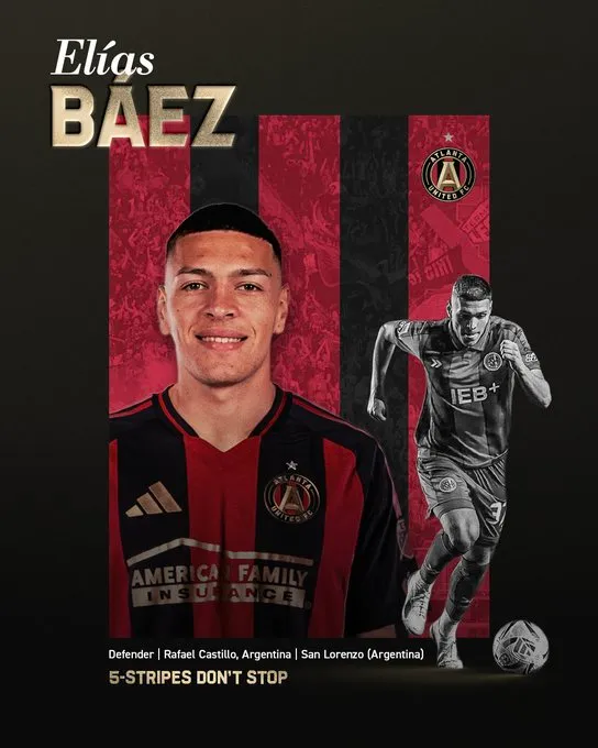 Atlanta United dio la bienvenida a Elías Baez (Atlanta United en X).