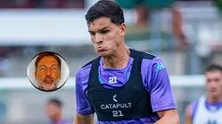 Valentín Carboni entrenando en Racing.