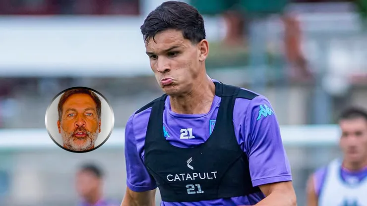 Valentín Carboni entrenando en Racing.