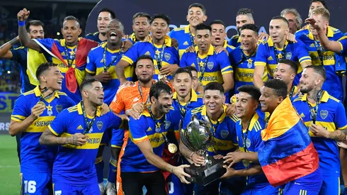 Los festejos de Boca campeón de la Supercopa Argentina 2022.