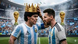 Diego Armando Maradona y Lionel Messi.