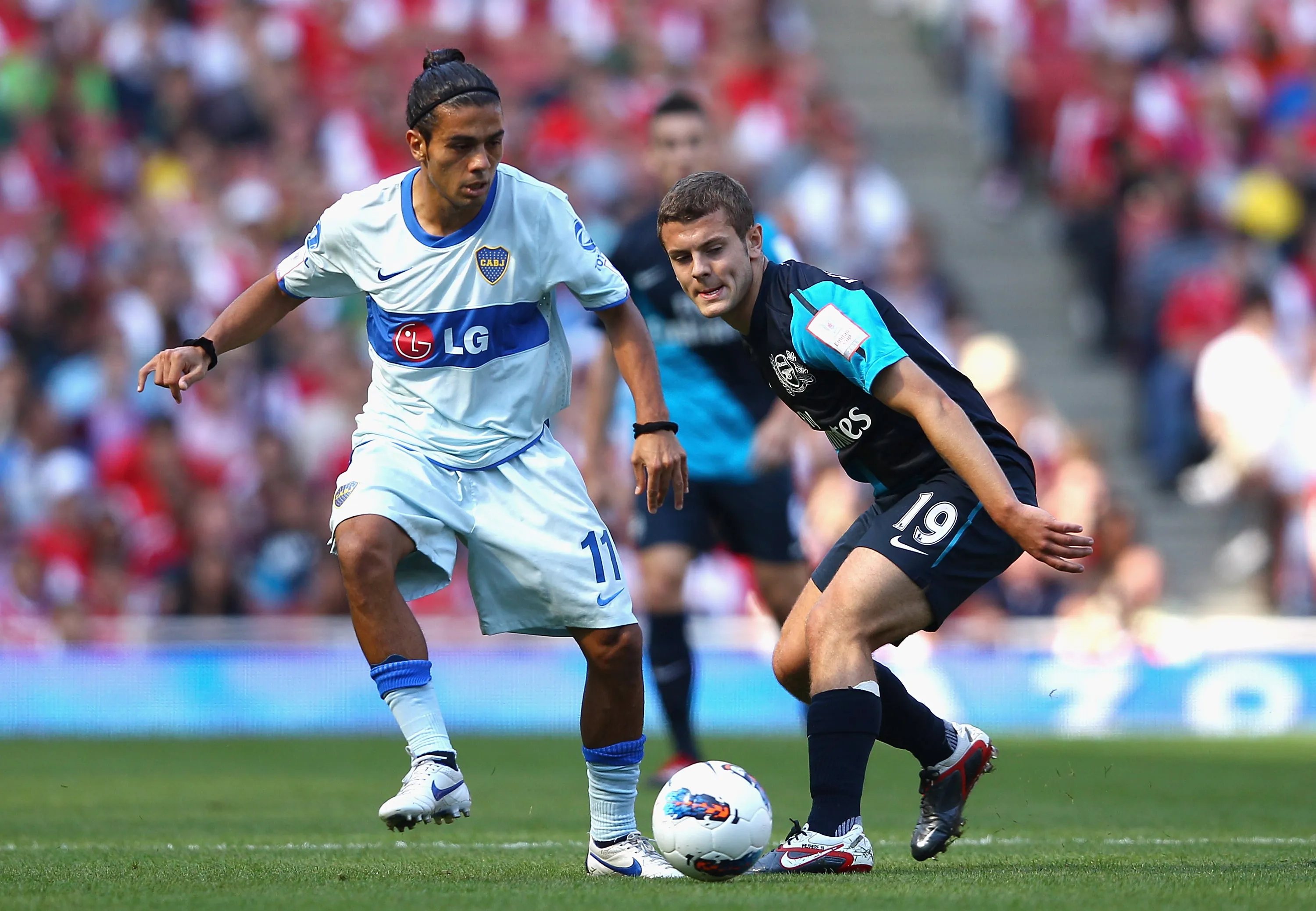 Walter Erviti durante un amistoso entre Boca y Arsenal. (Getty Images)
